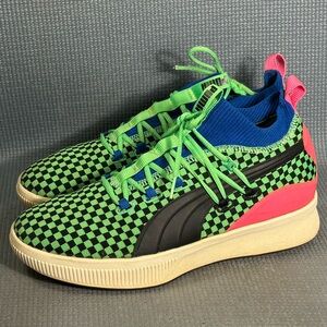 PUMA Men's Clyde Court Summertime Green Basketball Sneakers Size 10.5